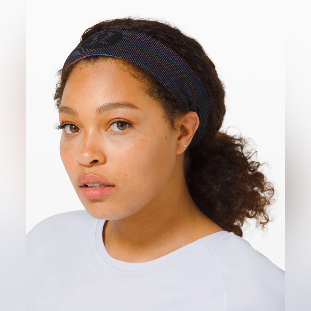 FREE WITH PURCHASE!!Like new! Lululemon revealed headband in black rainbow color